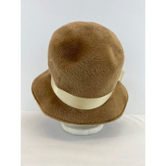 Vintage Martelle West Germany Faux Fur Ribbon Hat - Picture 4 of 6